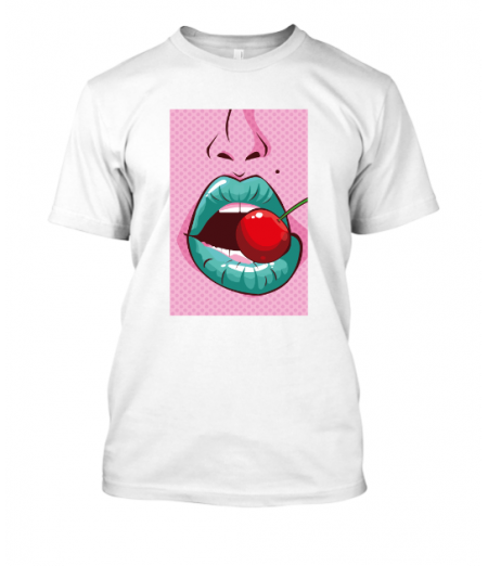 Cherry lips women tshirt